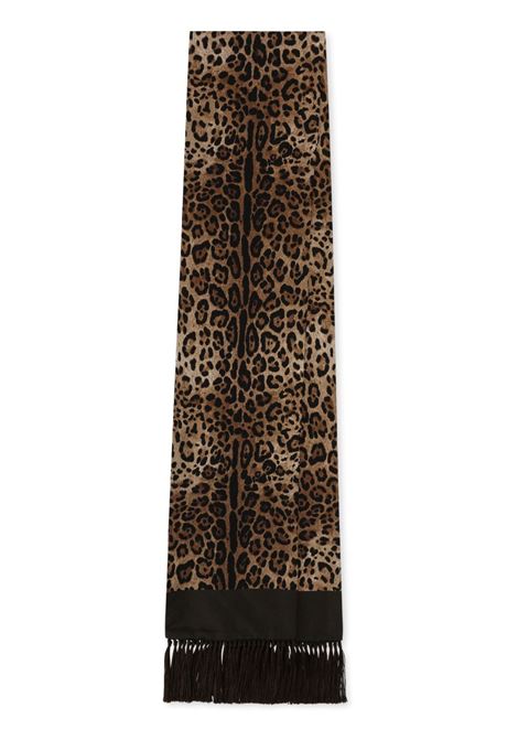 Leopard print silk twill scarf DOLCE & GABBANA | GQ214E-G0THVHA93M